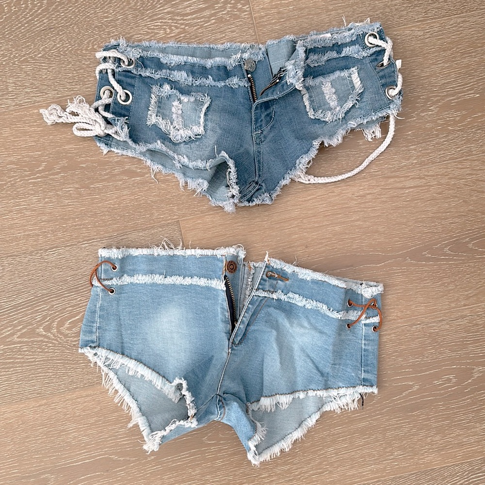 Denim shorts used once